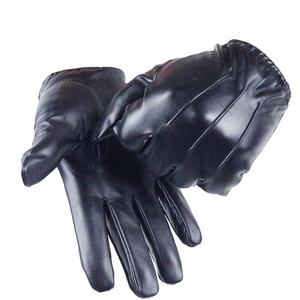 Wholesale Outdoor Gauntest Bicycled Shooting Protective Full Finger Motorcycle Riding Black Leather Gloves