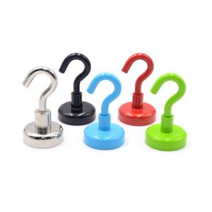 HC09B Cool Hand Screw Hole Heavy Duty Wall Holding Neodymium Magnet Hook Men Hanger Industrial Magnet Permanent Ball