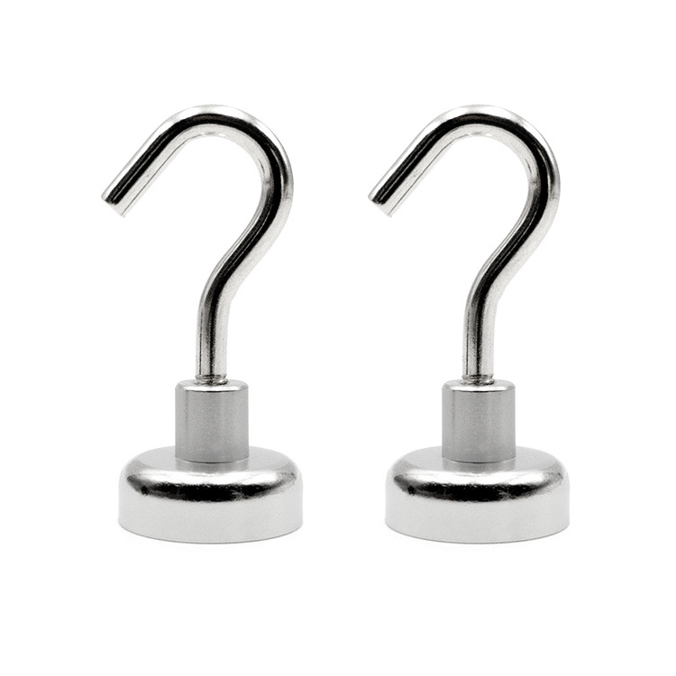 Cool Hand Screw Hole Heavy Duty Wall Holding Neodymium Magnet Hook Men Hanger Industrial Magnet Permanent Ball