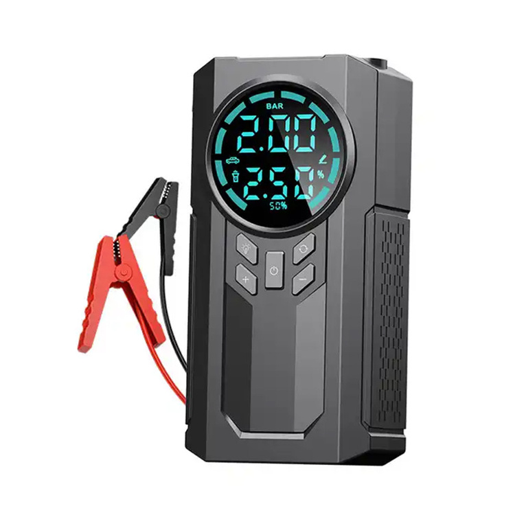 8400mah car jump starter booster jumper box power car air pump electric car tire inflatable pump charger and jumper starter