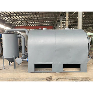 Simple operation biochar airflow carbonization small furnace charcoal making machine with retort Side furnace door