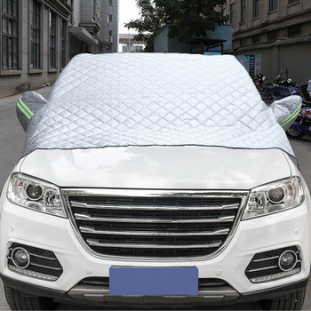 Popular Winter Snow Removal Car Cover Waterproof Car Cover Half Protector Peva Foldable Car Sunshade Umbrella Windshield Cover