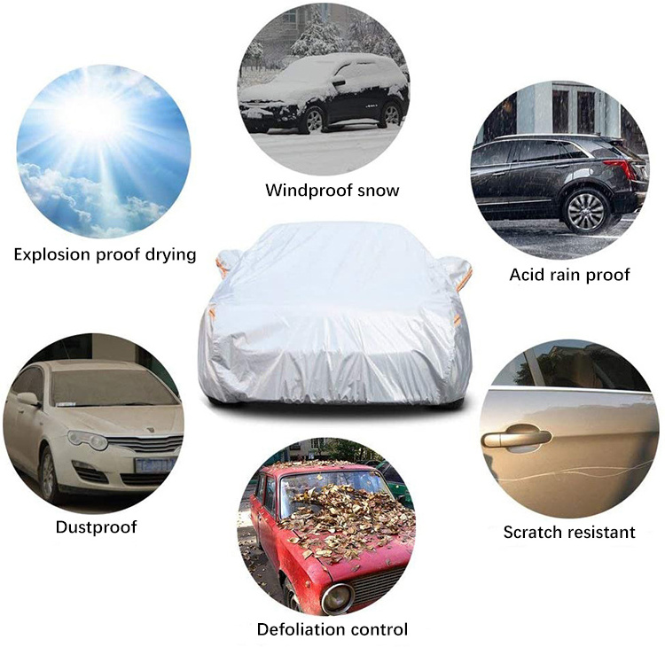 Universal Solar Full Body Car Cover Plastic Car Battery Cover Waterproof Fabric Car Cover