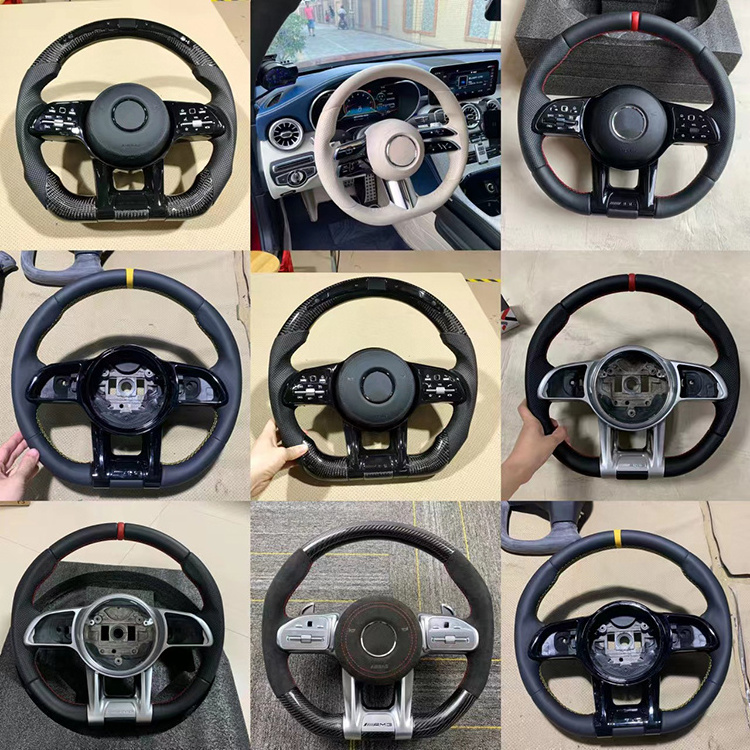 Carbon Fiber Interior Accessories custom steering wheel modified steering wheel steering rainbow wheel for mercedes benz c glass