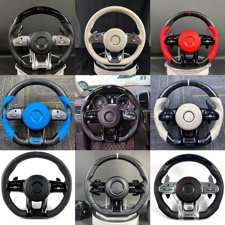 Carbon Fiber Interior Accessories custom steering wheel modified steering wheel steering rainbow wheel for mercedes benz c glass