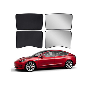 Two in one high-density fiber tesla model y roof sunshade panoramic sunroof car sunscreen cover tesla model x suv for car