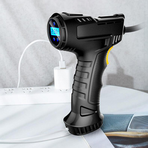 Portable Handheld Air Pump  gun type with Digital Pressure Gauge Cordless Air Compressor Tire Inflator