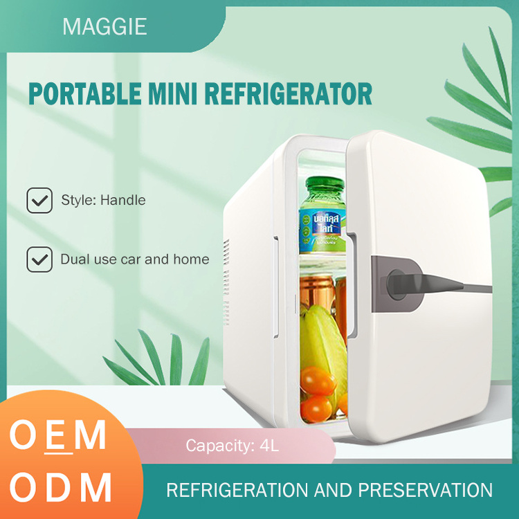 Physical lock freshness refrigerator for car camping car freezer refrigerator mini fridge green