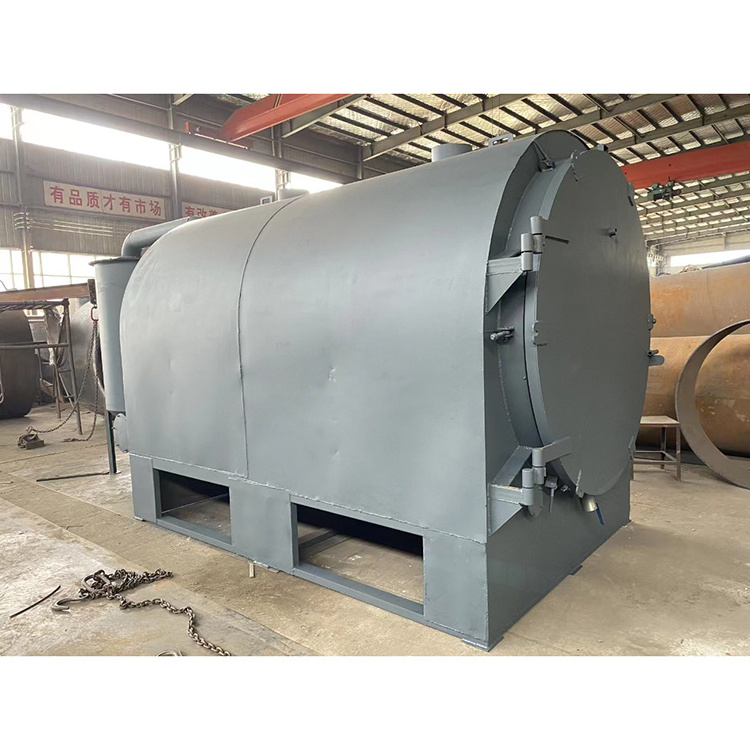 Simple operation biochar airflow carbonization small furnace charcoal making machine with retort Side furnace door