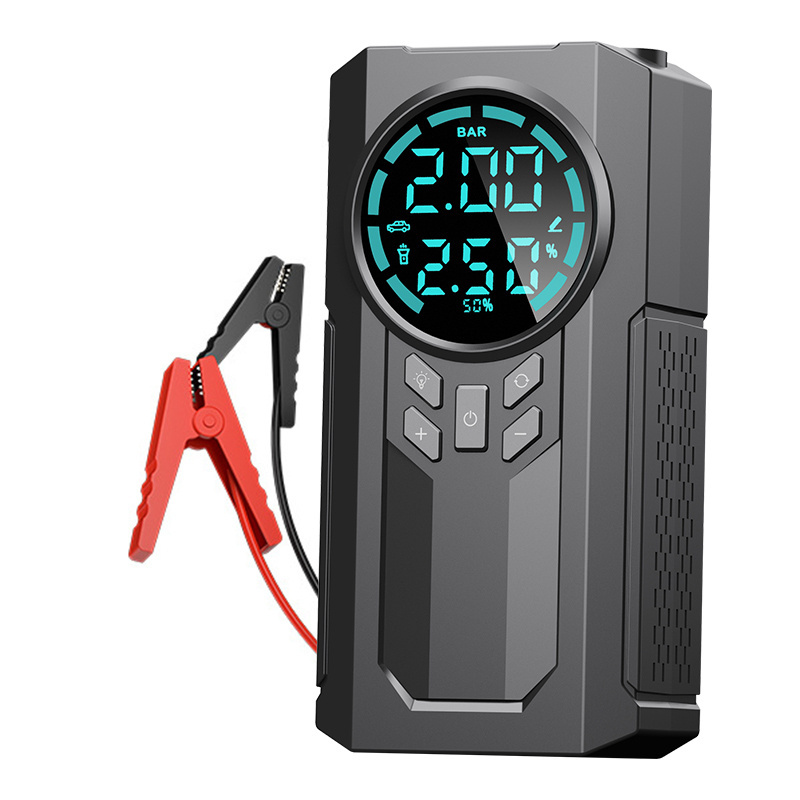 emergency car jump 8400 portable jumper starter digital tyre inflator gas station air pump car jumper battery pack jump starter