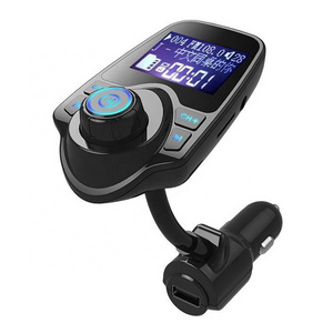 Fashion usb car  fm transmitter wireless mp3 car 5.0 fm transmitter wireless handsfree audio lencent car fm transmit