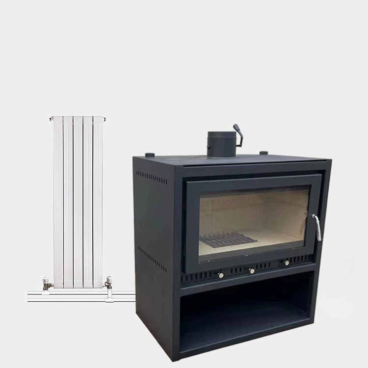 Hot water circulation fireplace wood villa  iron wood burning stove circulating water wood burning fireplace kit