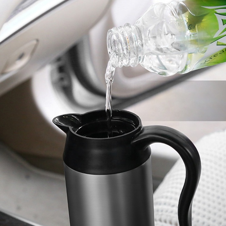 Portable Water Heater Travel Water Kettle 12V Stainless Steel Coffee Pot Tea Car Water Kettle Stainless Steel