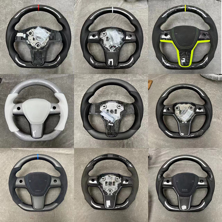 High Quality Super carbon fiber steering wheel 360 degrees steering wheels 2017-2023 yoke steering wheel for tesla model y 2 3 s