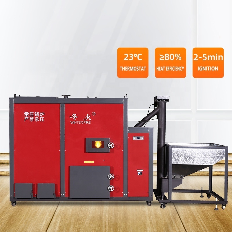 Wood pellet stove 108kW wood burning heating stove pellet heater fireplace safe normal pressure hot water boiler