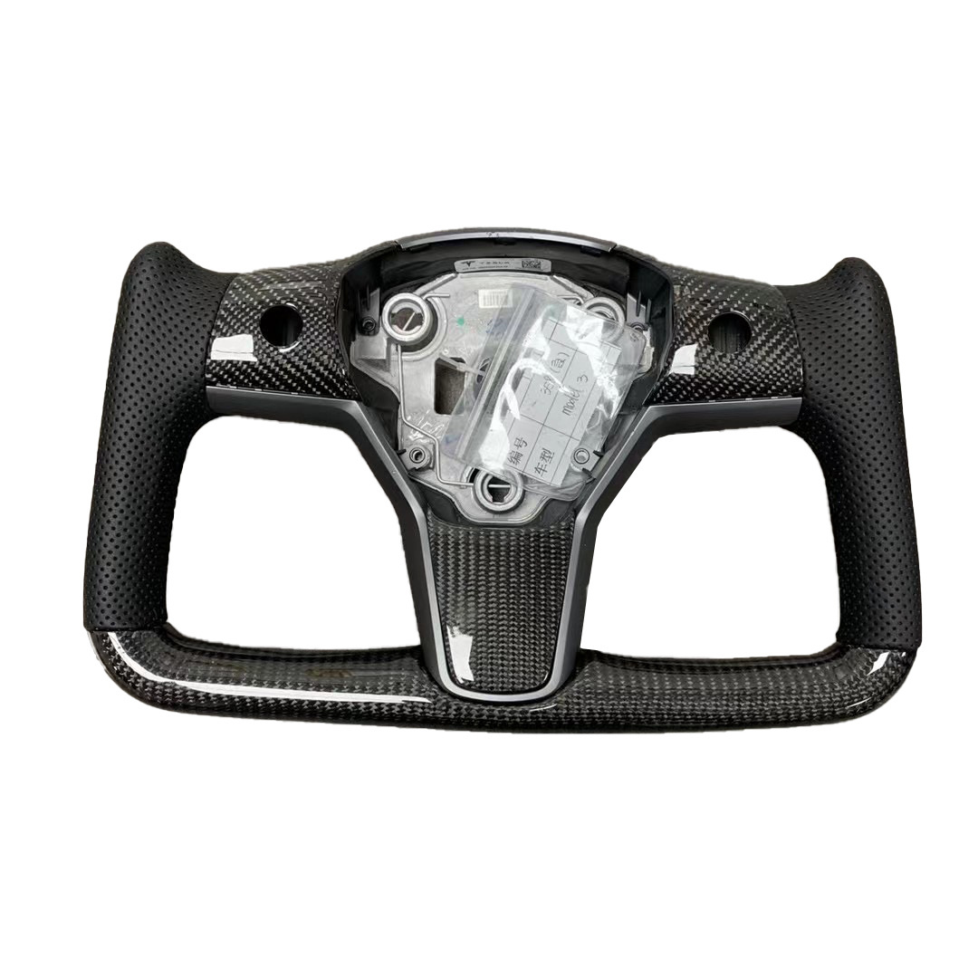 High Quality Super carbon fiber steering wheel 360 degrees steering wheels 2017-2023 yoke steering wheel for tesla model y 2 3 s