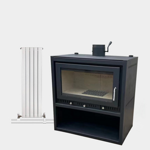 Water heating for homestays long wooden fireplace circulating water  log wood burning pellet stove fireplace wood stove