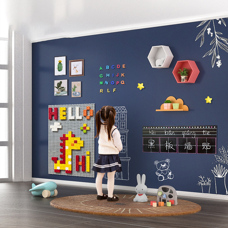 School Magnetic Writing Board Chalkboard Sticker Blackboard Wall Sticker For Kids Rooms Ferrous Chalkboard Paper Tube