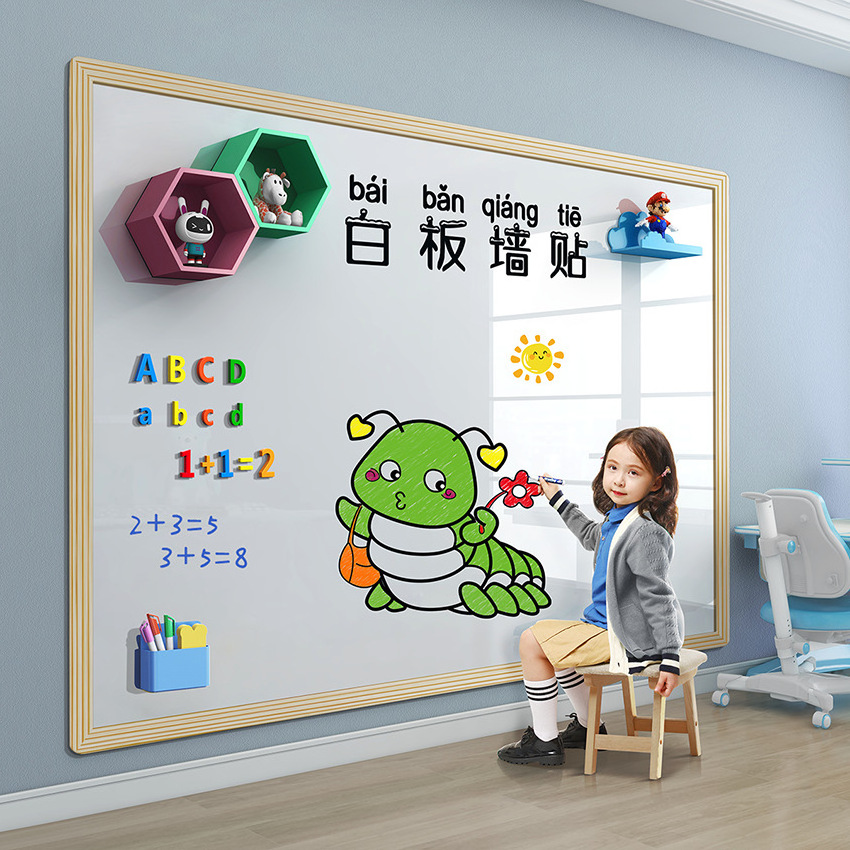 School Magnetic Writing Board Chalkboard Sticker Blackboard Wall Sticker For Kids Rooms Ferrous Chalkboard Paper Tube