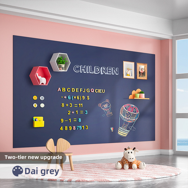 School Magnetic Writing Board Chalkboard Sticker Blackboard Wall Sticker For Kids Rooms Ferrous Chalkboard Paper Tube