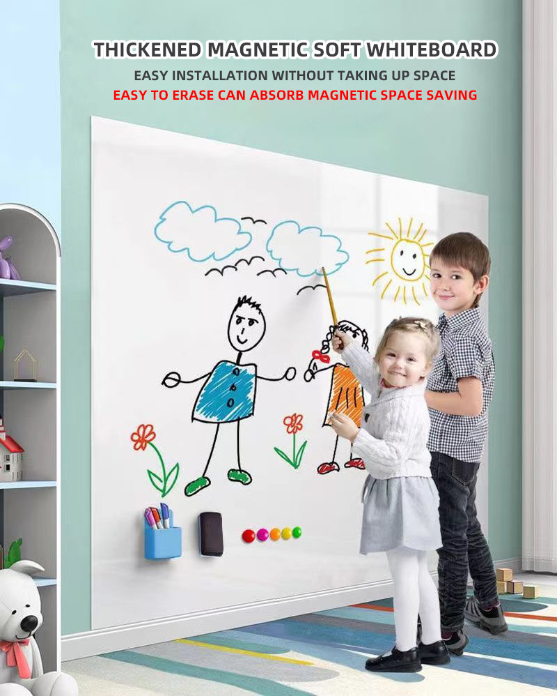 School Magnetic Writing Board Chalkboard Sticker Blackboard Wall Sticker For Kids Rooms Ferrous Chalkboard Paper Tube