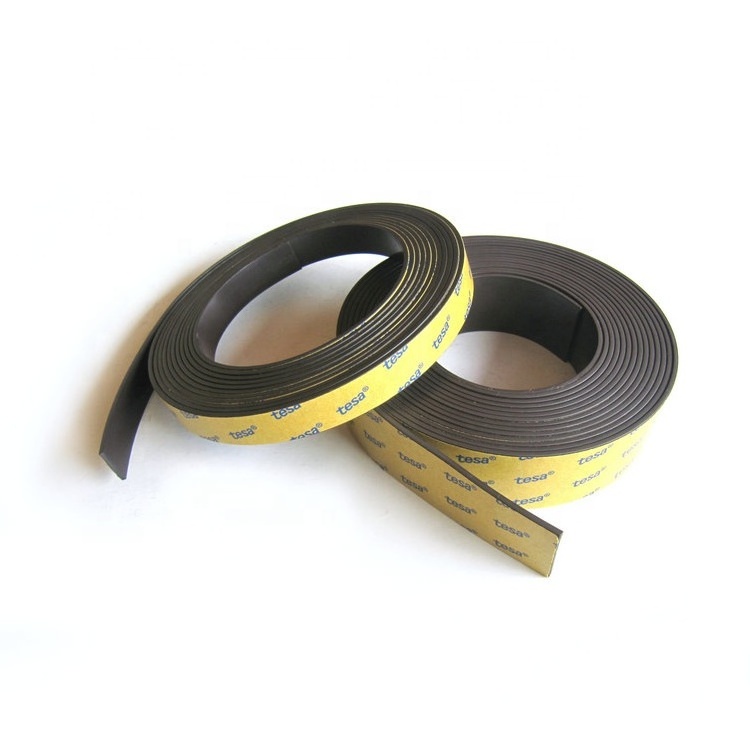 Magnetic Strips With 3m Adhesive Backing Strong Magnetic Tape Flat Rubber Magnet Strip Magnetic Materials For Most Surfaces