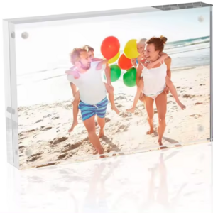 Wholesale Sublimation Family Plastic Tabletop Transparent 2x3 Inch Magnetic Acrylic Picture Photo Frame