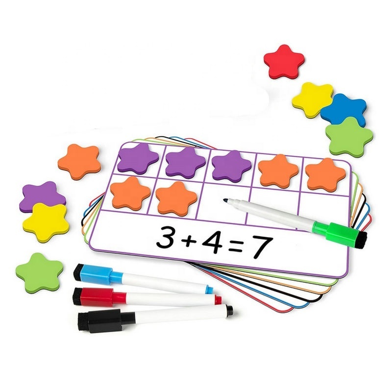 Magnetic Ten-Frame Set Math Manipulative EVA Number Counting Games Montessori Educational Toy Gift for  Classroom Kids