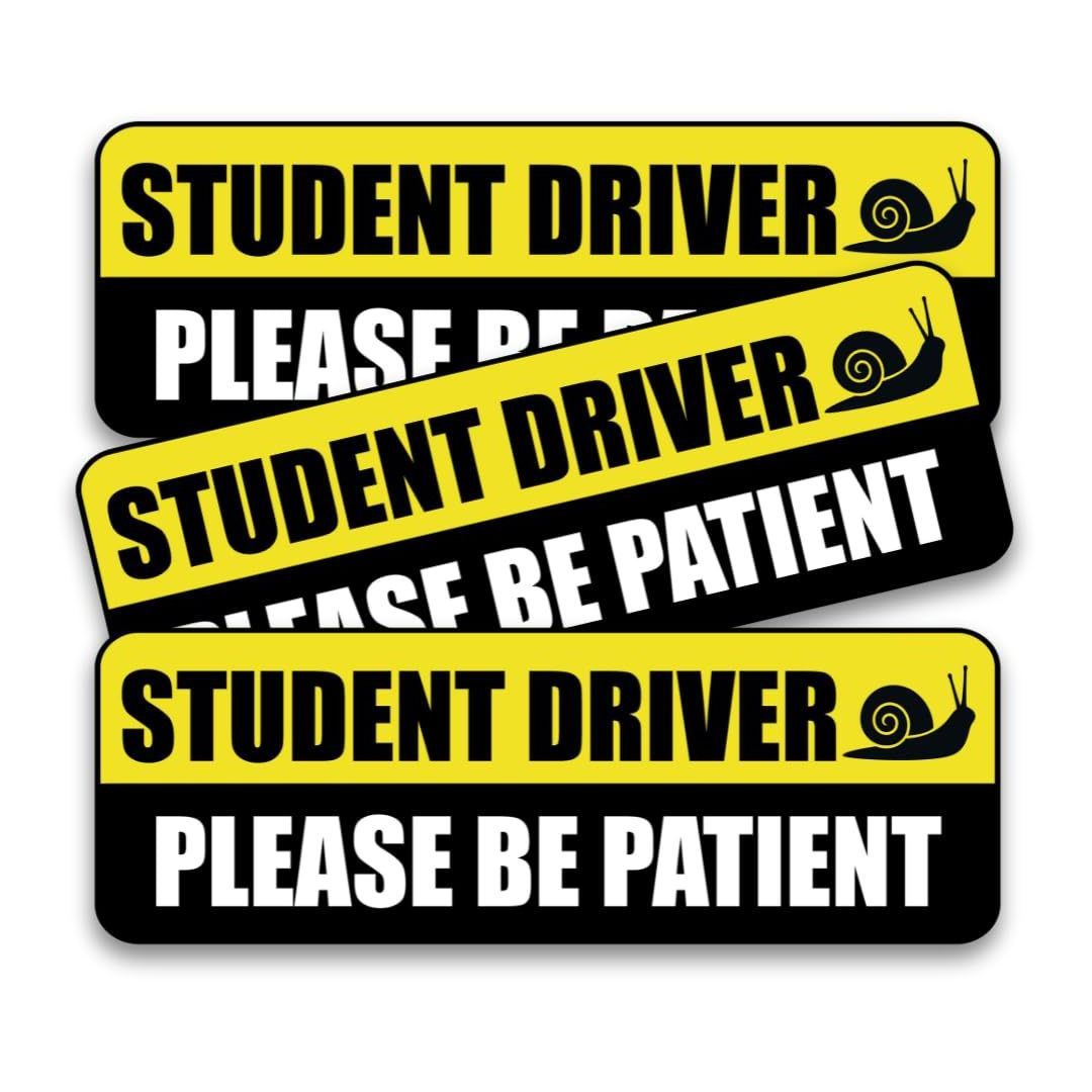 Custom Stickers New Driver Magnetic Decals Please Be Patient Student Driver Magnet Reflective Fade Resistant Sticker For Cars