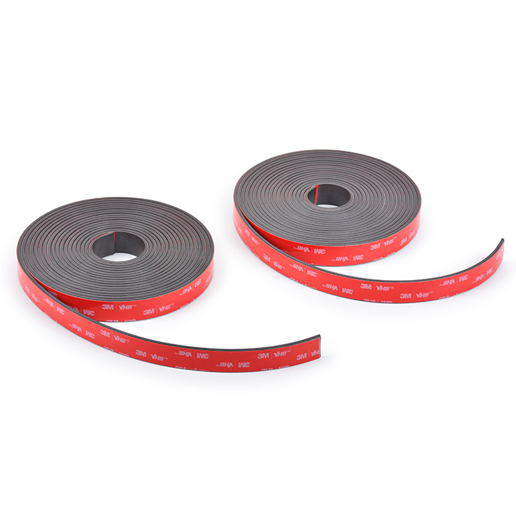 Customized Strong Double Side Self Adhesive Fridge Magnet Tape Rubber Magnetic Tape Roll Flexible Magnetic Strip