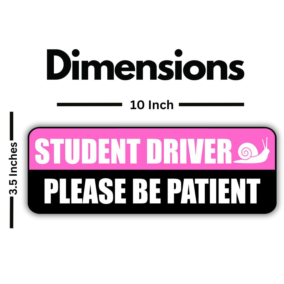 Custom Stickers New Driver Magnetic Decals Please Be Patient Student Driver Magnet Reflective Fade Resistant Sticker For Cars