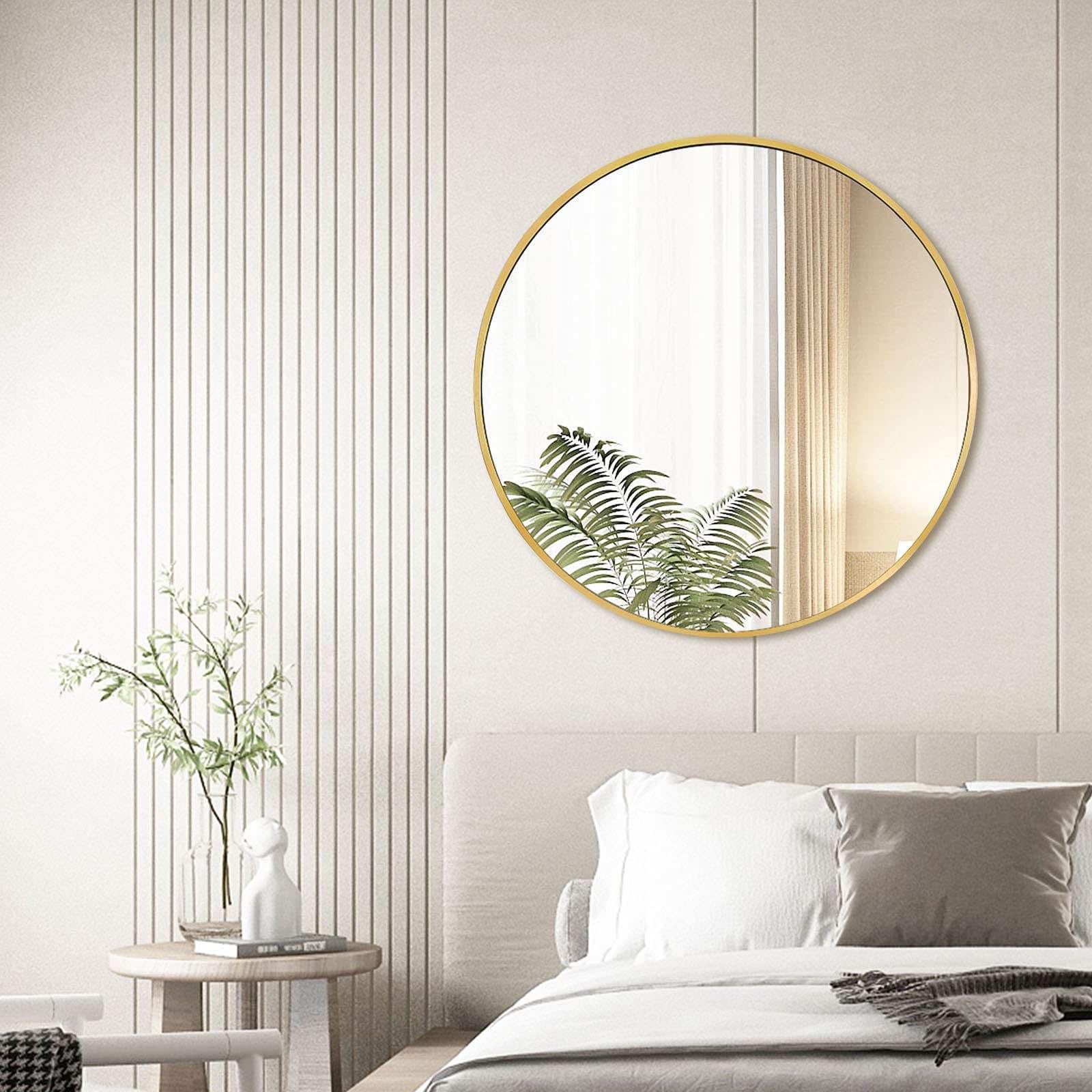 Modern round Glass Custom Framed Standing Dress Large full length body Salon Decor Floor Wall bath mirrors for Home Decor