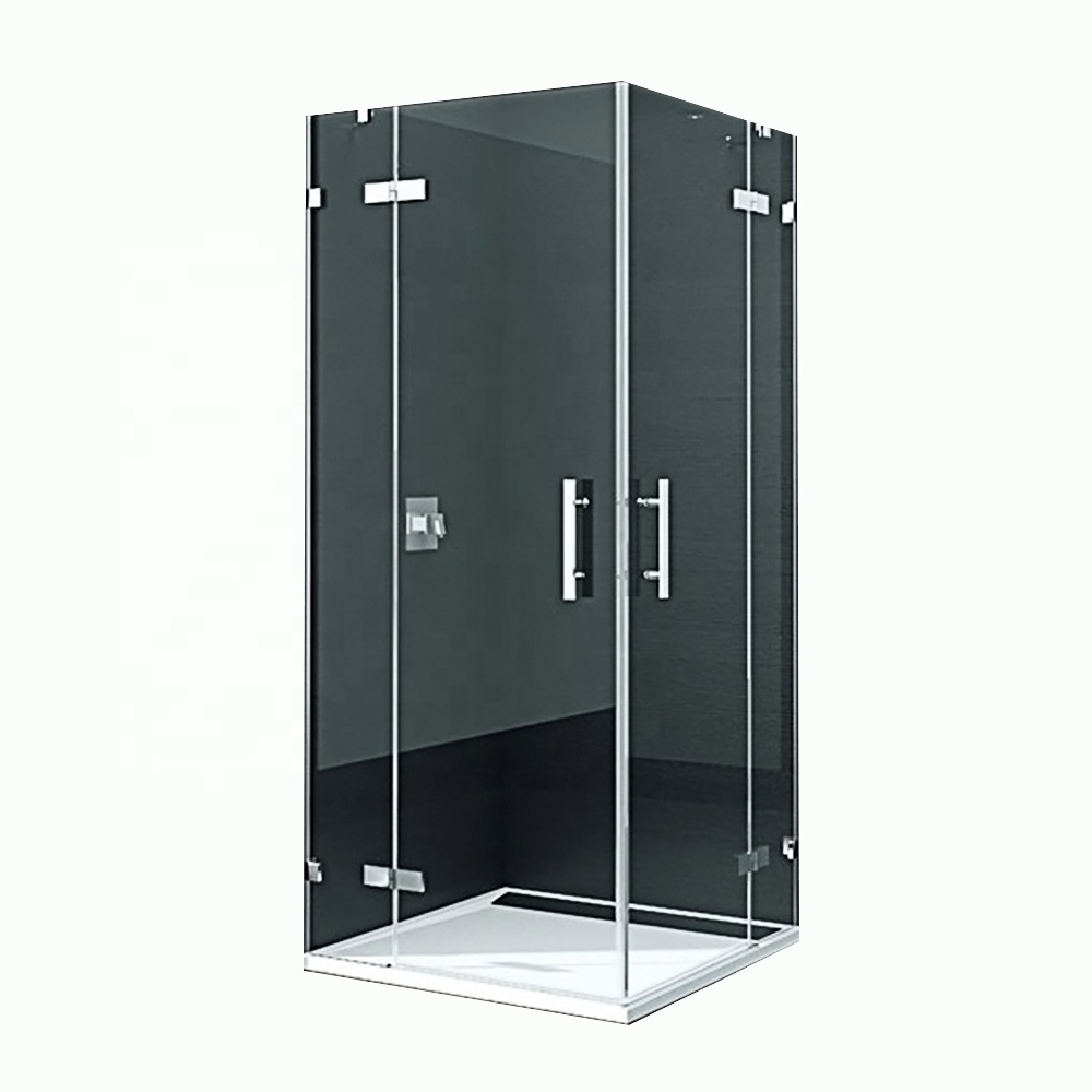 Direct Factory,beautiful design,square,frameless,double swing doors open style shower enclosure