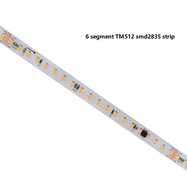 6 segment 120led UCS512 running light strip DC24V single color TM512 Addressable light 2835 LED Strip