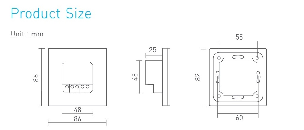 DALI knob panel E6-DA1 DALI Master Controller