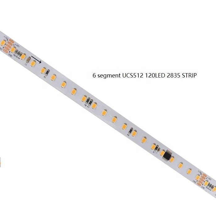 6 segment 120led UCS512 running light strip DC24V single color TM512 Addressable light 2835 LED Strip