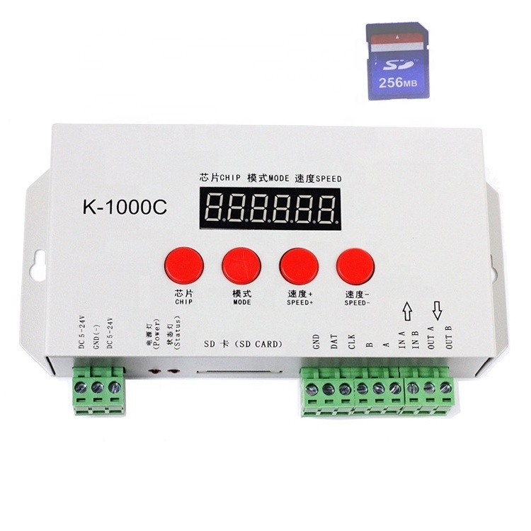 WS2811 WS2812 RGB RGBW K1000C LEDEdit SD Card programmable controller