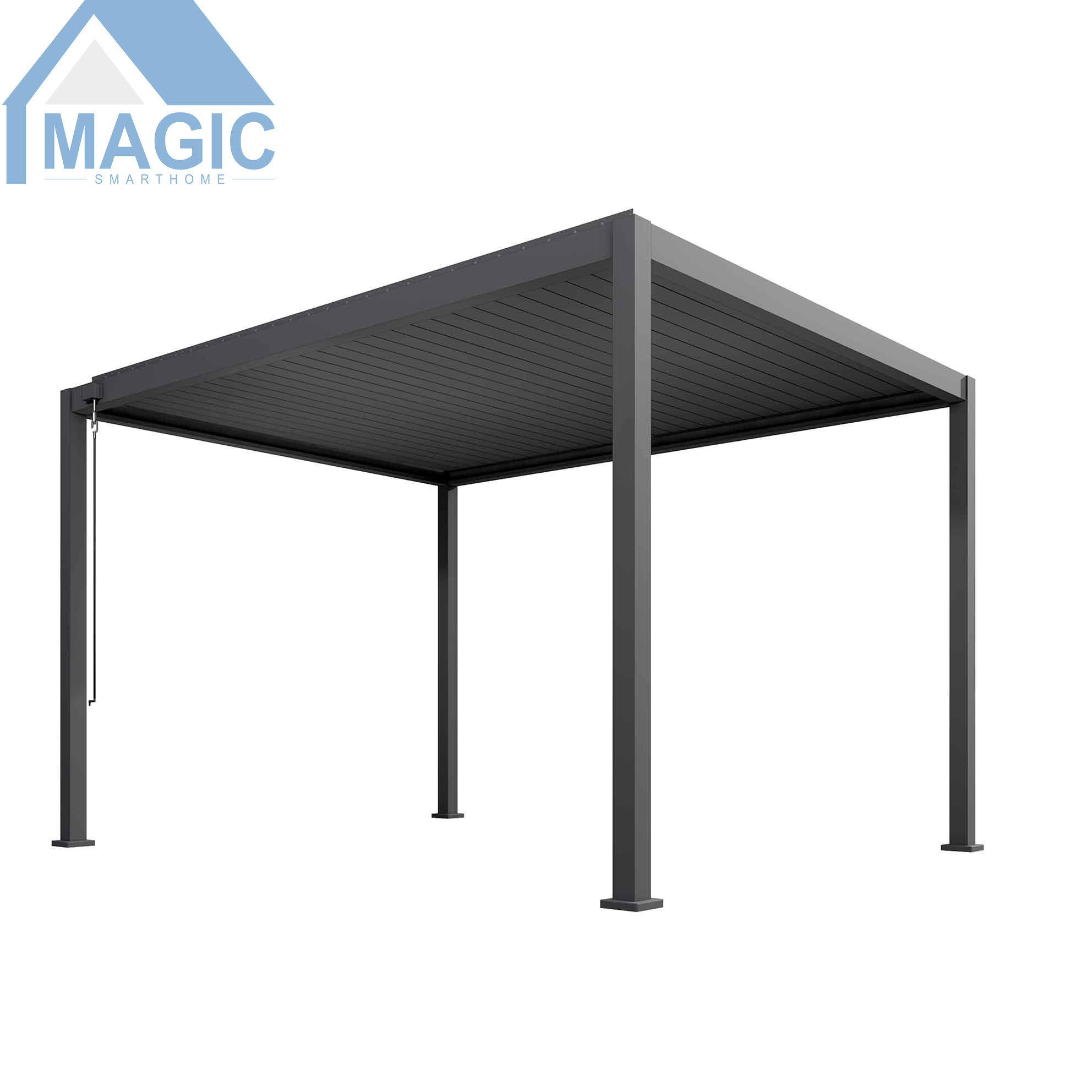 Fully Electric Garden Pergolas Bioclimatique Aluminium Louvred Roof Louvres Gazebo Manufacturers 3x3m