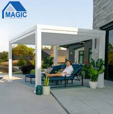 Luxury Garden Gazebo Patio Cover Roof Canopy Louver Roof Aluminum Pergola Aluminium Pergola For Garden