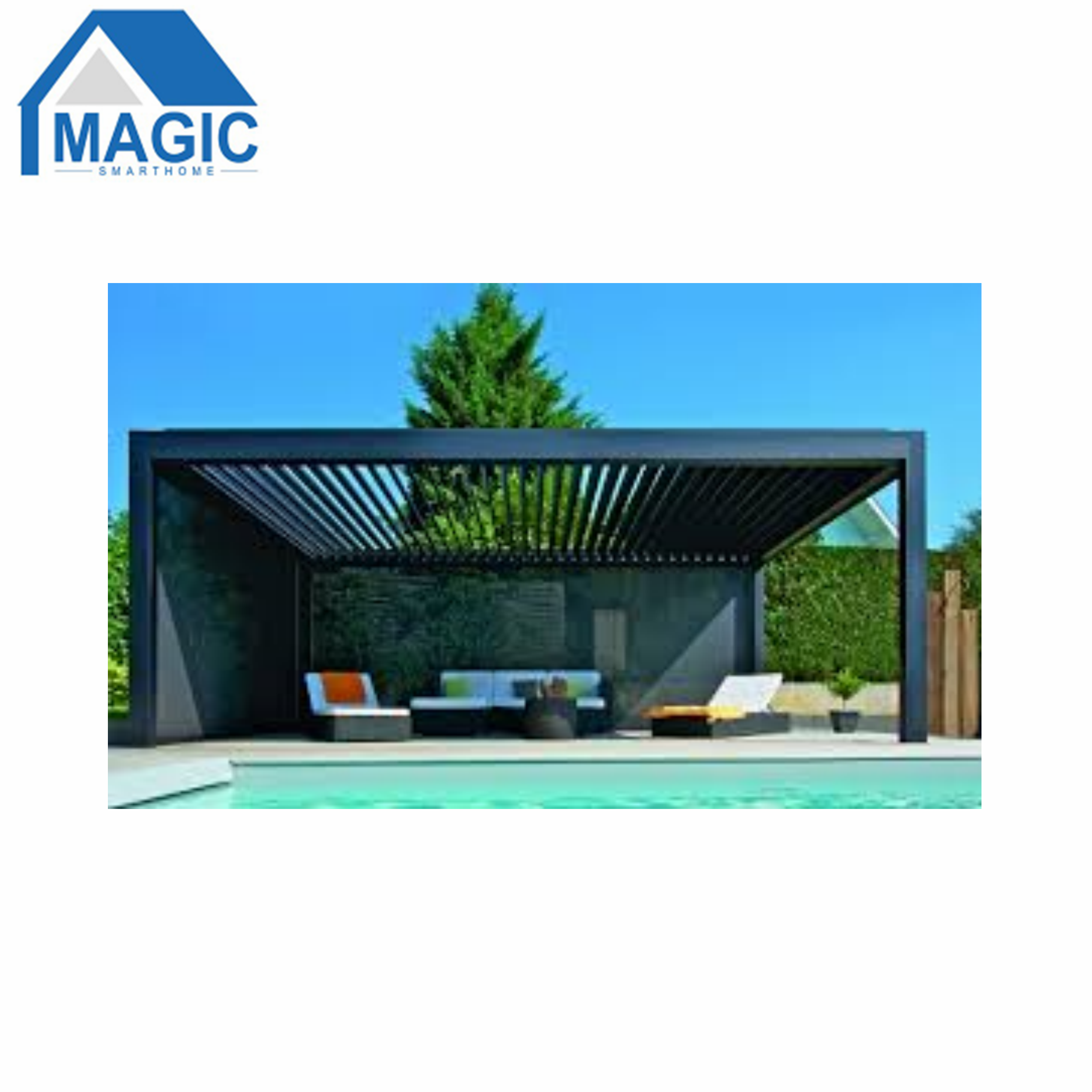 Luxury Garden Gazebo Patio Cover Roof Canopy Louver Roof Aluminum Pergola Aluminium Pergola For Garden