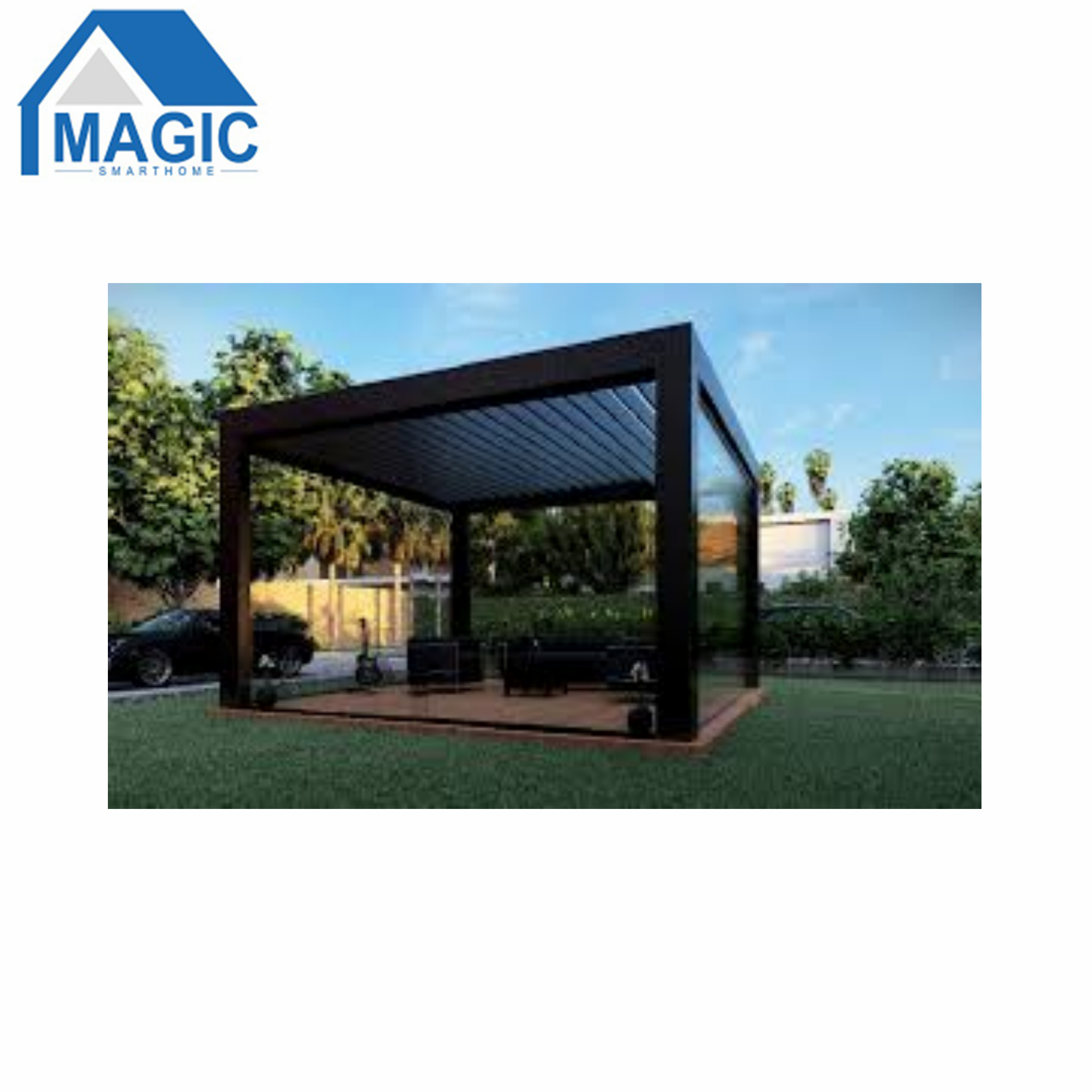 Luxury Garden Gazebo Patio Cover Roof Canopy Louver Roof Aluminum Pergola Aluminium Pergola For Garden