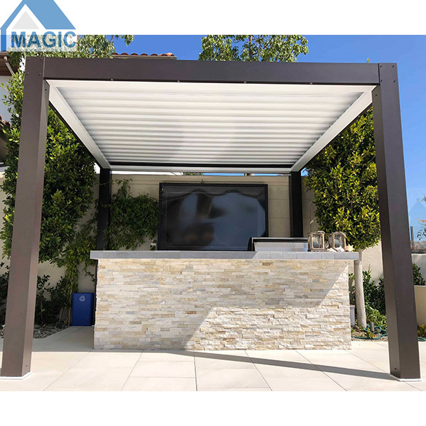 3X4 Aluminium Alloy Adjustable Gazebo Cover Vergola with Sunshade Roof