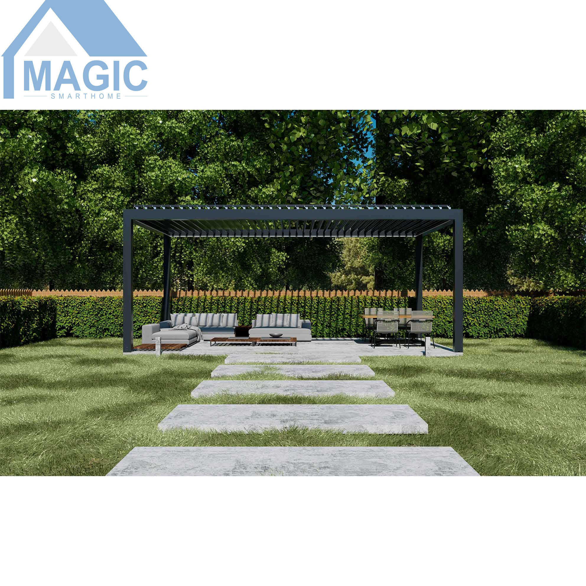 lianhong good service quality pergola gazebo outdoor aluminum pergola made in china outdoor spa gazebo