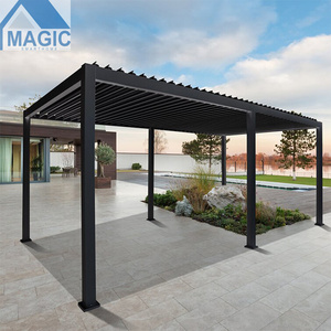 Adjustable Louver Gazebo	Garden Canopy Pergola With Side Panel	Outdoor Aluminum Arches Roof Pergola Outdoor Metal Louver Kit