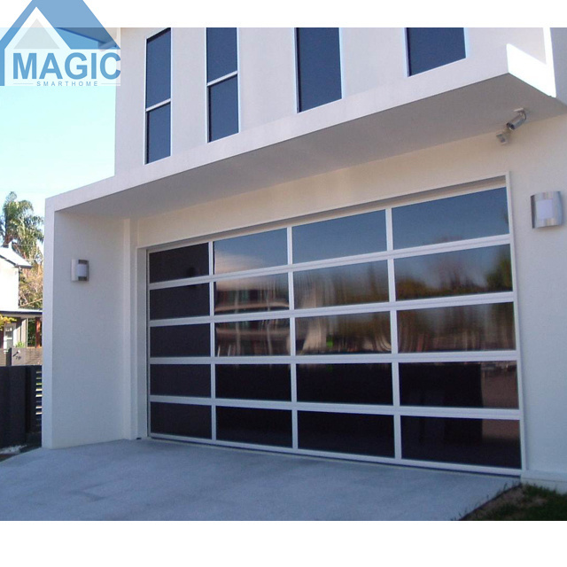 easy install glass smooth garage door skins  with German motor other doors