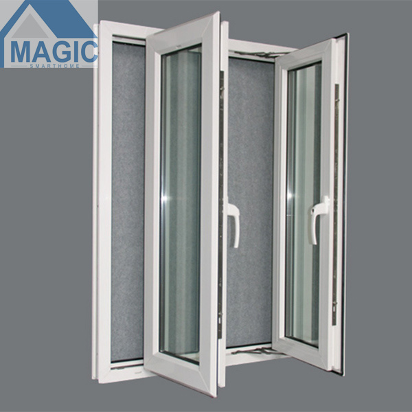 New product sound insulation pvc 2 panels aluminum casement window pvc windows upvc window