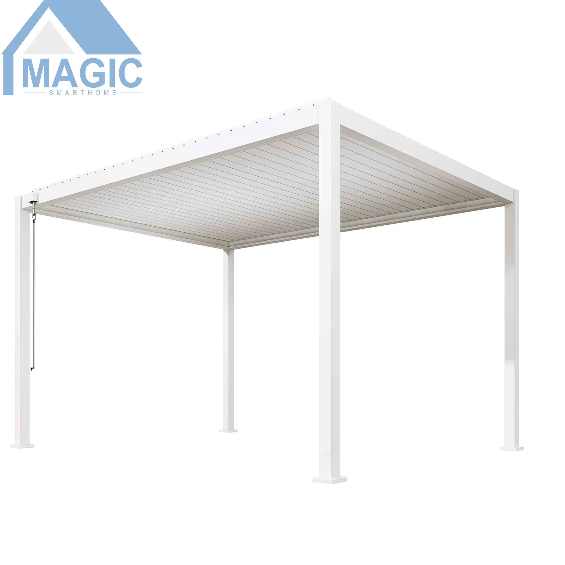 waterproof pergola canopy aluminum alloy prefab roof pavilion aluminum pergola with retractable screen supplier  3x3 3x4 4x4 3x6