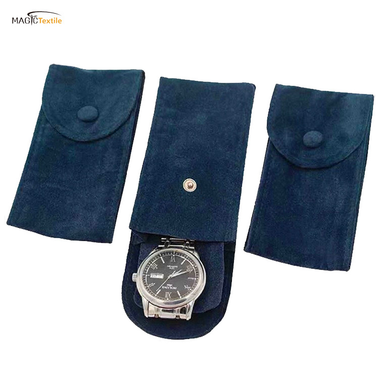 Support Card Inlay Velvet Packaging Envelope Faux Suede Watch Travel Pouch For Repaired Watches