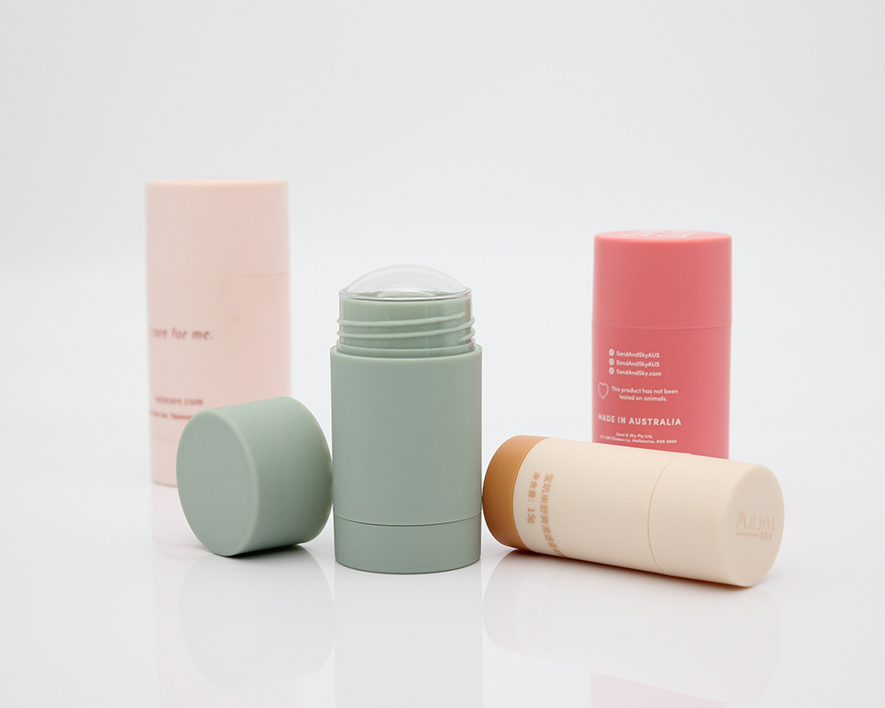 Free sample 30g 50g 75g AS PP cylinder empty deodorant stick,deodorant stick container packaging