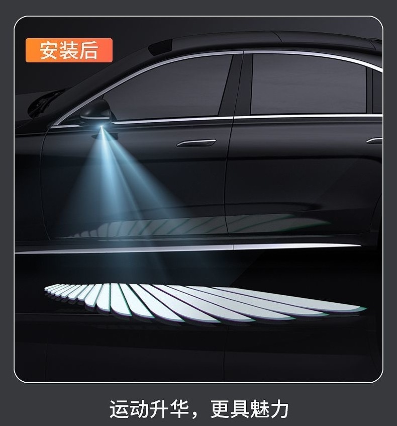 Car Universal Motorcycles Angle Wing Ghost Shadow Light Welcome Lamp LED Door Warning Light For Bmw Accessories